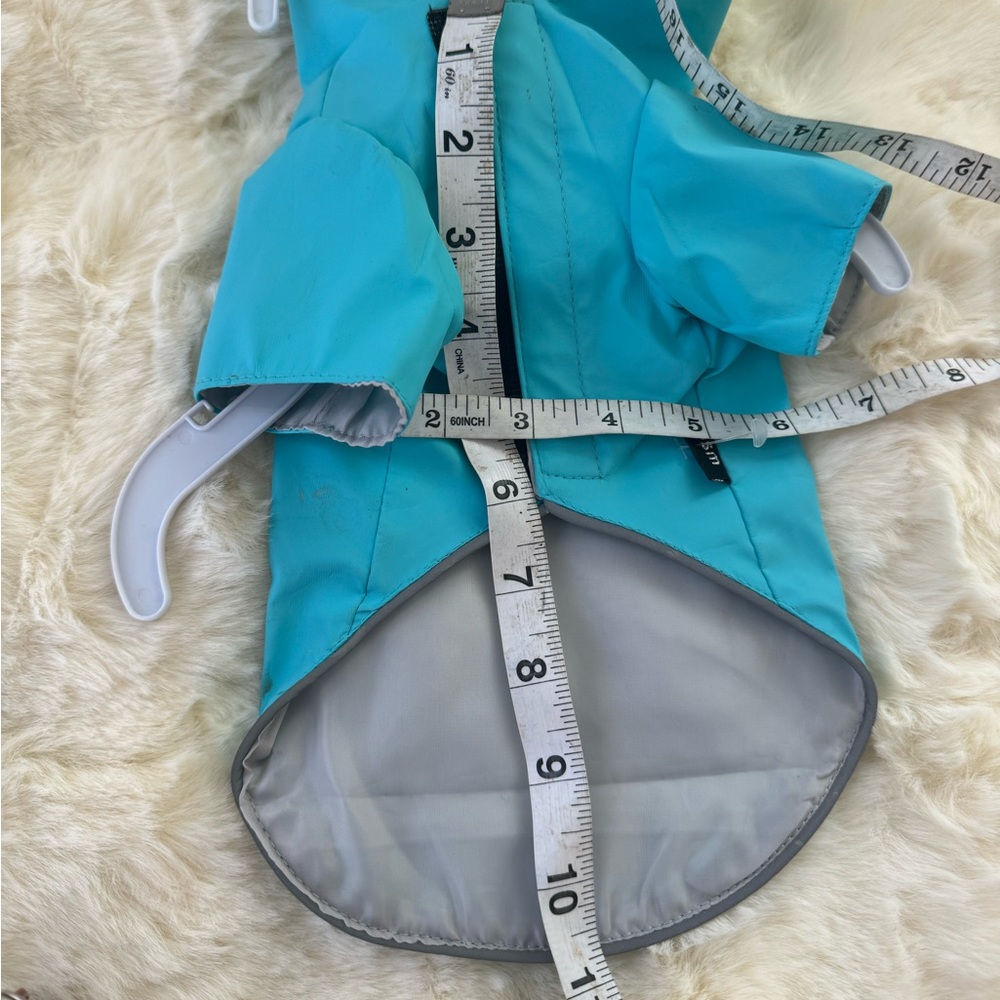Hand painted shabby chic raincoat with rhinestone star - Picture 3 of 3